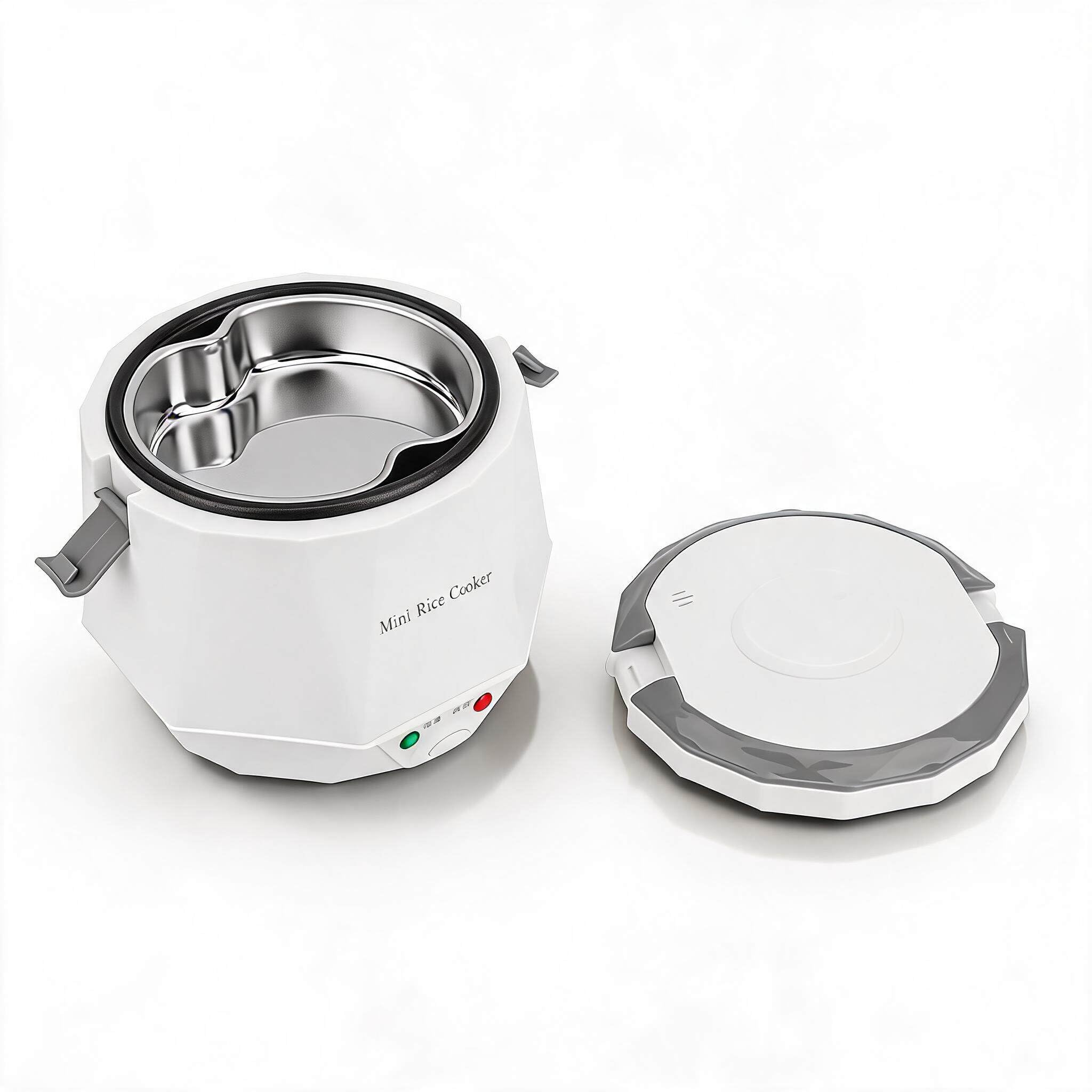 Olla Arrocera Eléctrica Portátil de 1,6 L, 12 V para Coche, Mini Ollas Arroceras con Doble Hebilla de Seguridad y Pequeña Placa de Cocción Alpara Viajes, Camping, Picnic