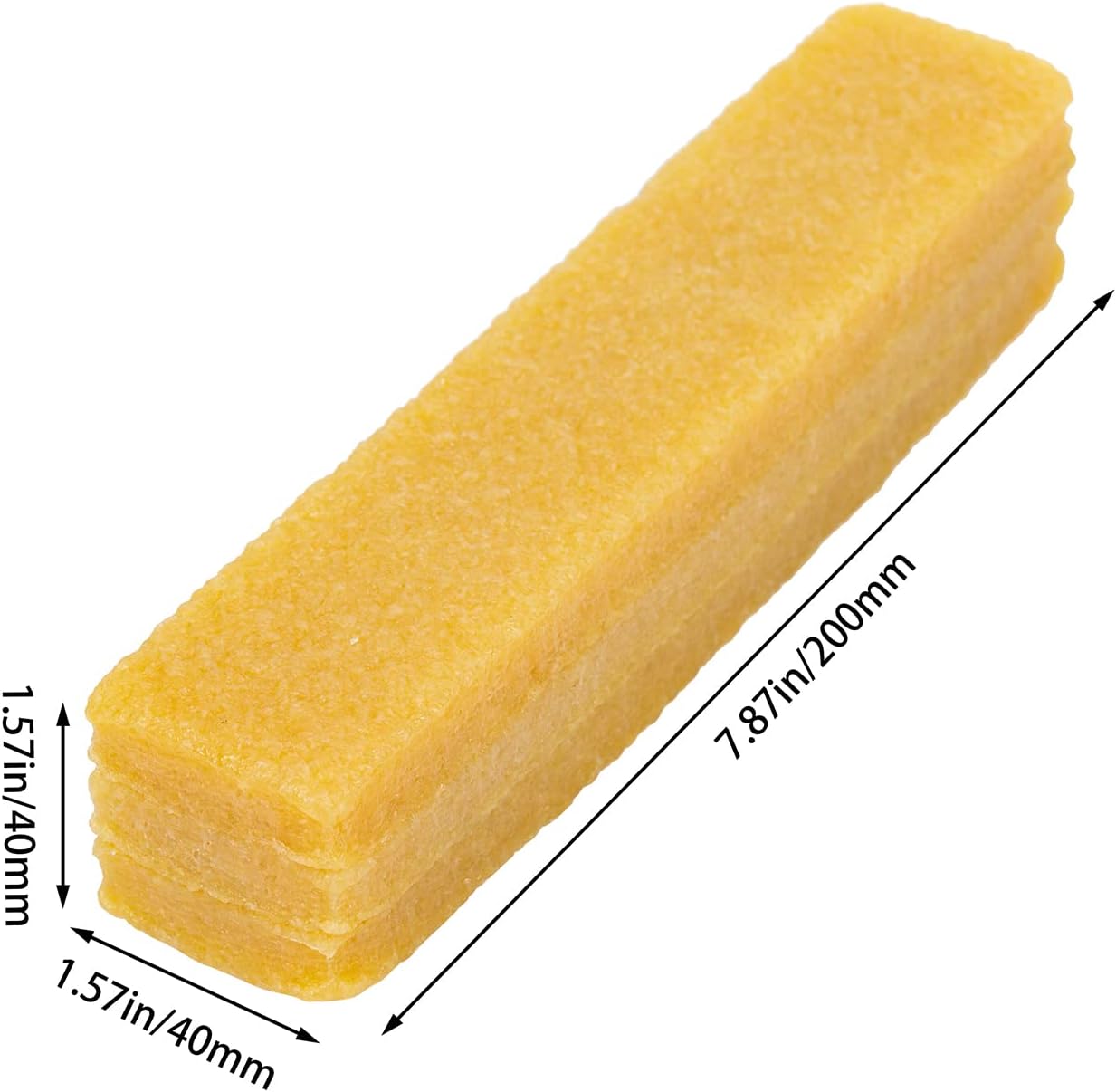 WCIC 2 Pack Abrasive Cleaning Stick Natural Rubber Eraser Stick 1-1/2" x 1-1/2" x 7-7/8" for Sanding Belts & Sanding Discs & Skateboard Grip Cleaner & Woodworking Eraser - - 