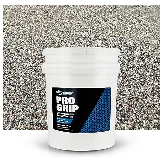Pro Grip Rubberized Non-Skid Spray Coating (Base Gray, 5-Gallon) for Decks, Floors, Boats & Sports Courts – Non-Slip Rubber Paint for Concrete, Wood, Metal & Fiberglass