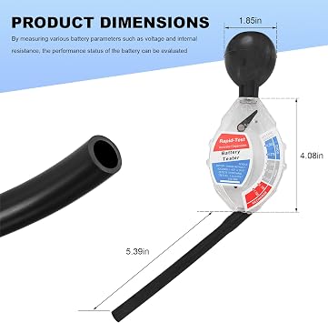 Car Battery Hydrometer Tester, Deep Cycle Battery Hydrometer Acid Quality Fast Detection Tool, Professional Rapid Batteries Density Analyzer Acid Tester for 6V 12V 24V Vehicle