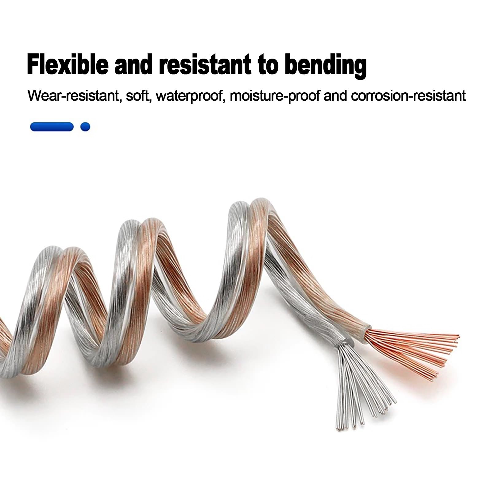 Cavo Trasparente A 2 Conduttori Da 16 AWG A 30 AWG, 300 V, In Rame Puro E Stagnato, Parallelo, Con Guaina Elettrica Trasparente Per Apparecchiature Elettriche, Catene Luminose A LED Per Esterni(200ft,