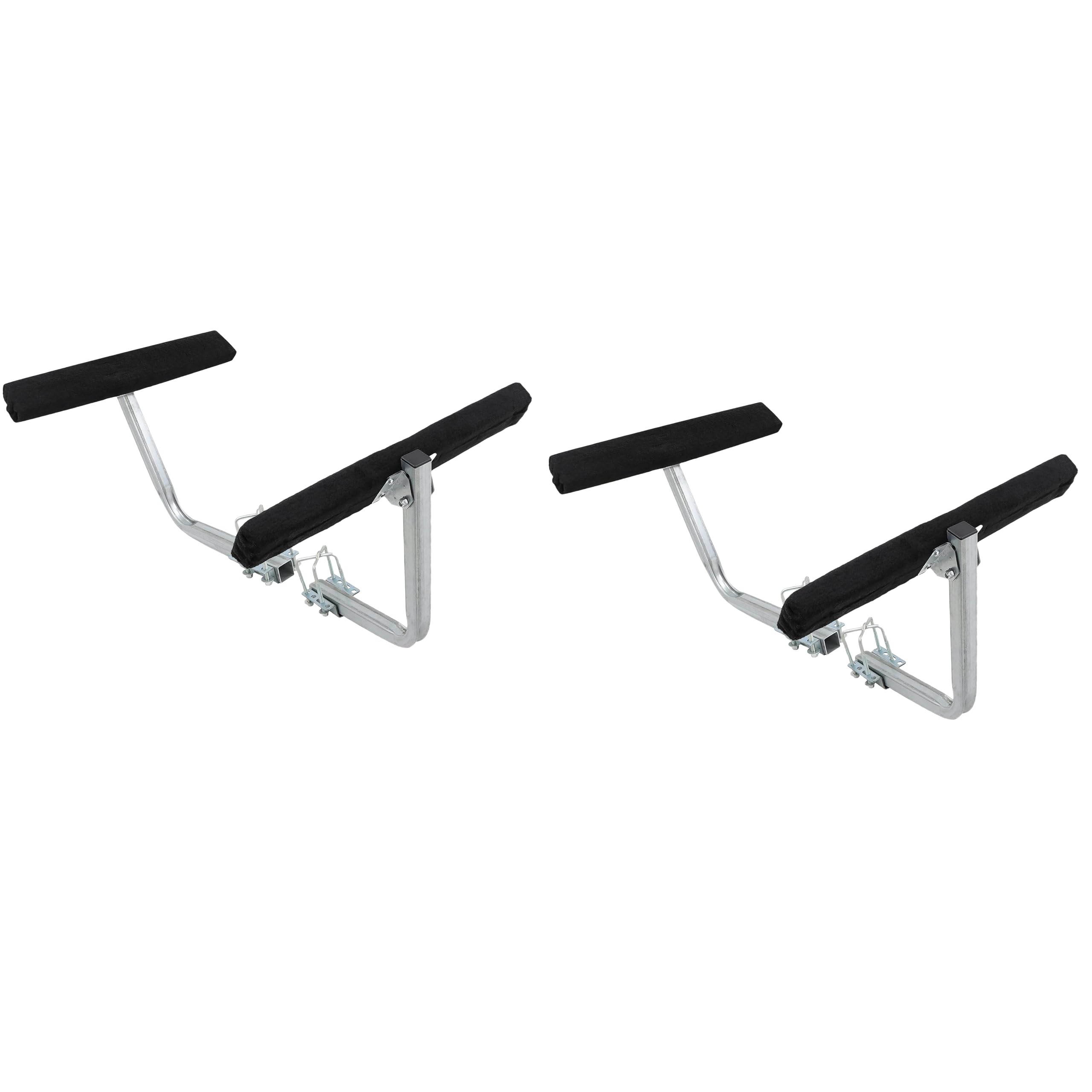 Americangaslogs (4PCS) Boat Trailer Guides 4 Foot Bunk Boards Kit - 24 Inch Carpeted Guide On Tilting Side Bunks for High Beam, Box or C-Channel Trailers with Mounting Frames and Hardware