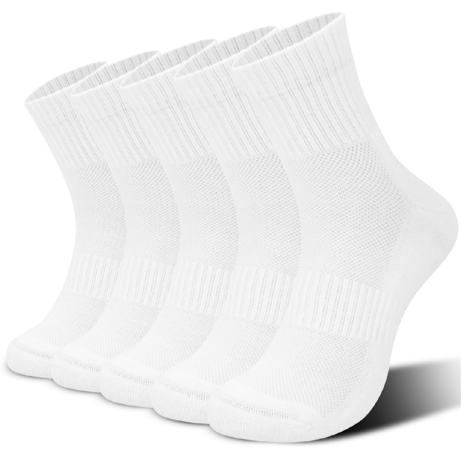 Kodal Copper Ankle Running Socks for Men Women Cushion Cotton Quarter Socks Odor Free for Smelly Sweaty Feet 5 Pairs