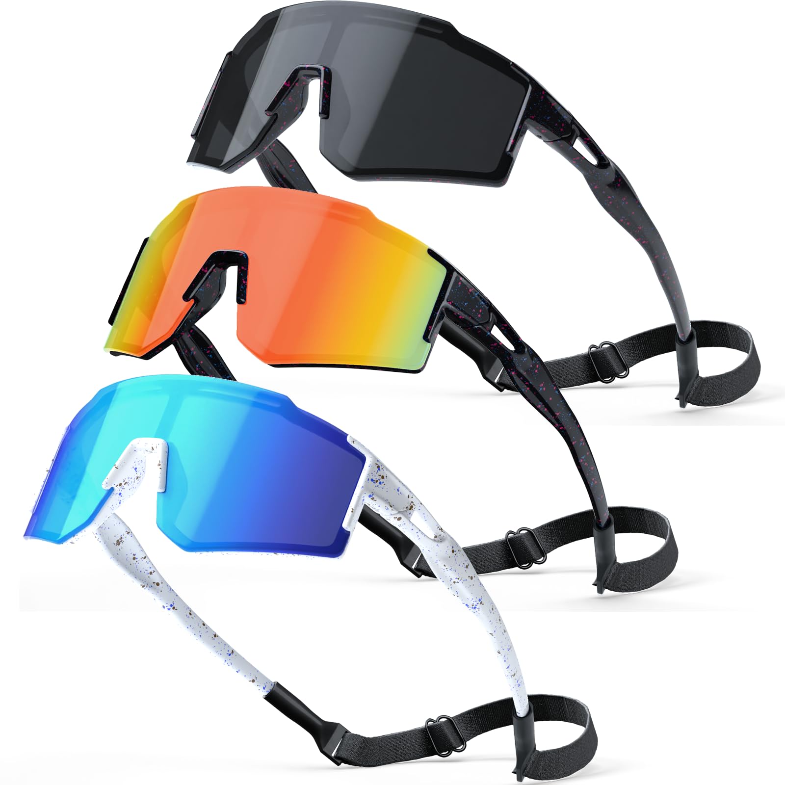 Gafas de sol para niños, gafas de béisbol para niños y niñas de 6 a 14 años, gafas deportivas con protección UV