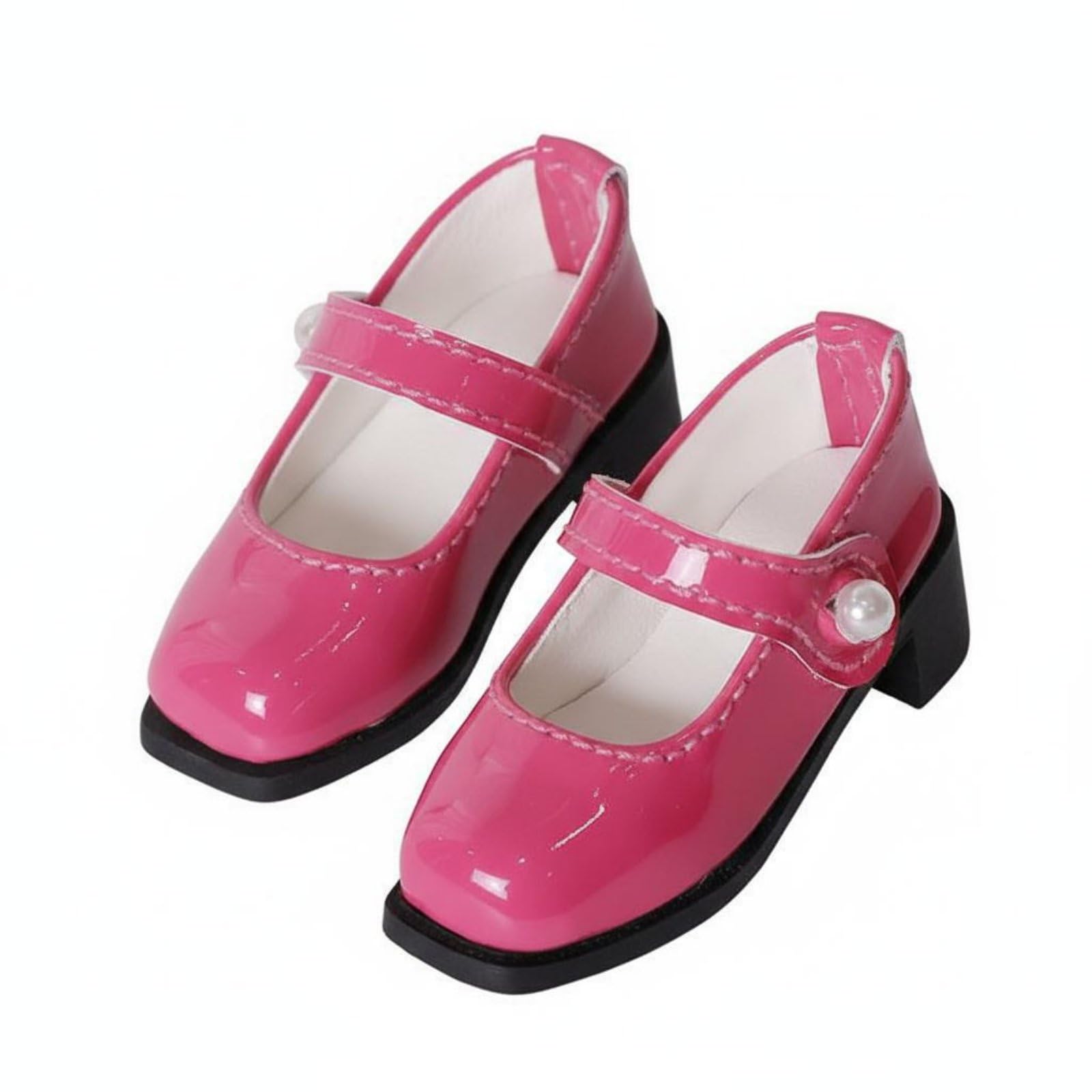 KiBcsLic 1/4 Scale BJD Shoes Realistic Appearance 1/4 Scale Doll Shoes Toy Accessory, Dark Pink