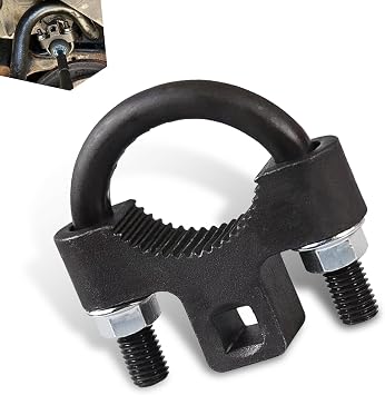 Downhill Inner Tie Rod Removal Tool, 3/8" Inner Rocker Disassembly Tool, Carbon Steel U-wrench with Non-slip Teeth, for Vehicle Tie Rod Installation Accessories Black