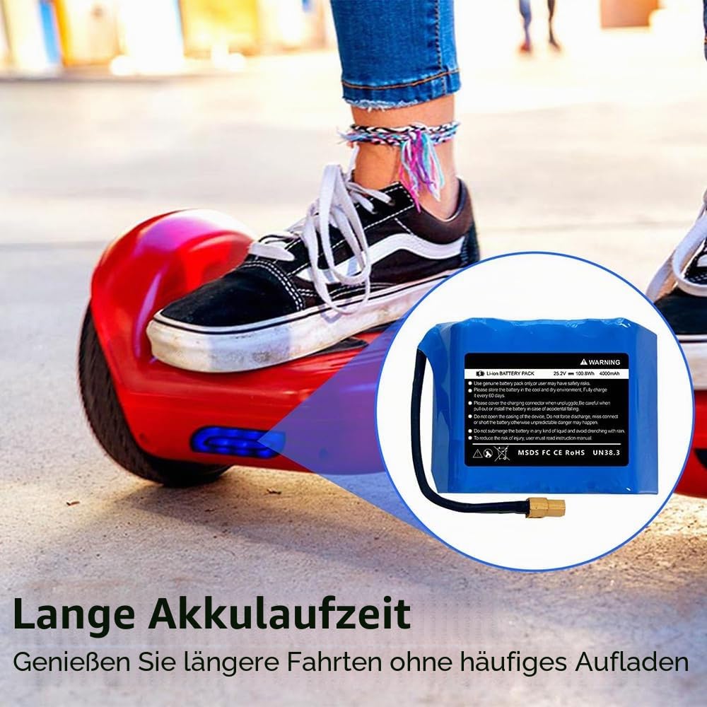 7s2p, 25,2 V 4 Ah Lithium-Akku für Hoverboards, 29,4 V 4 Ah Akku für elektrische Hoverboards, kompatibel mit den meisten zweirädrigen selbstbalancierenden Scootern