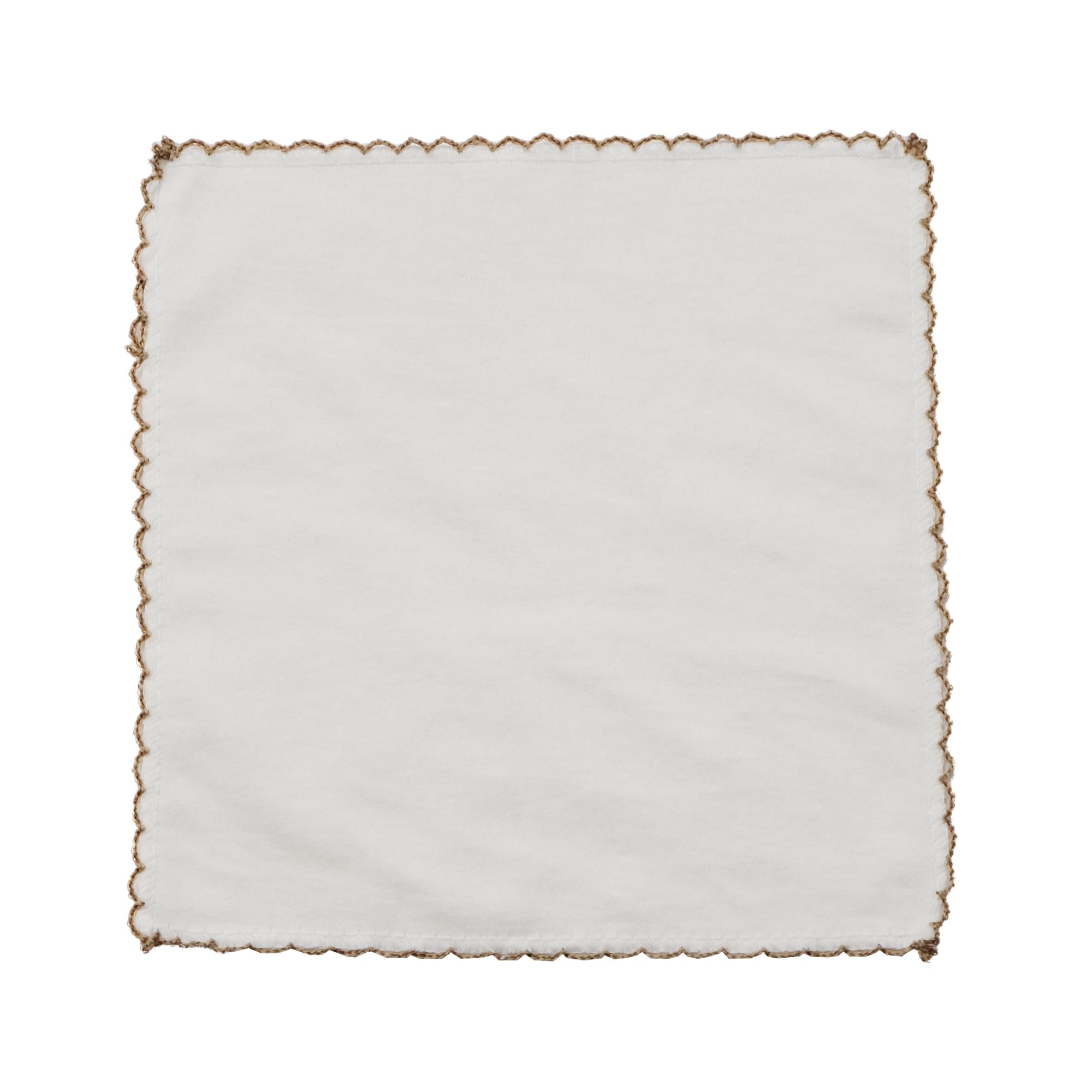 BEBELOP 10 Pack Cotton Washcloths Set, White, 22x22 cm Organic