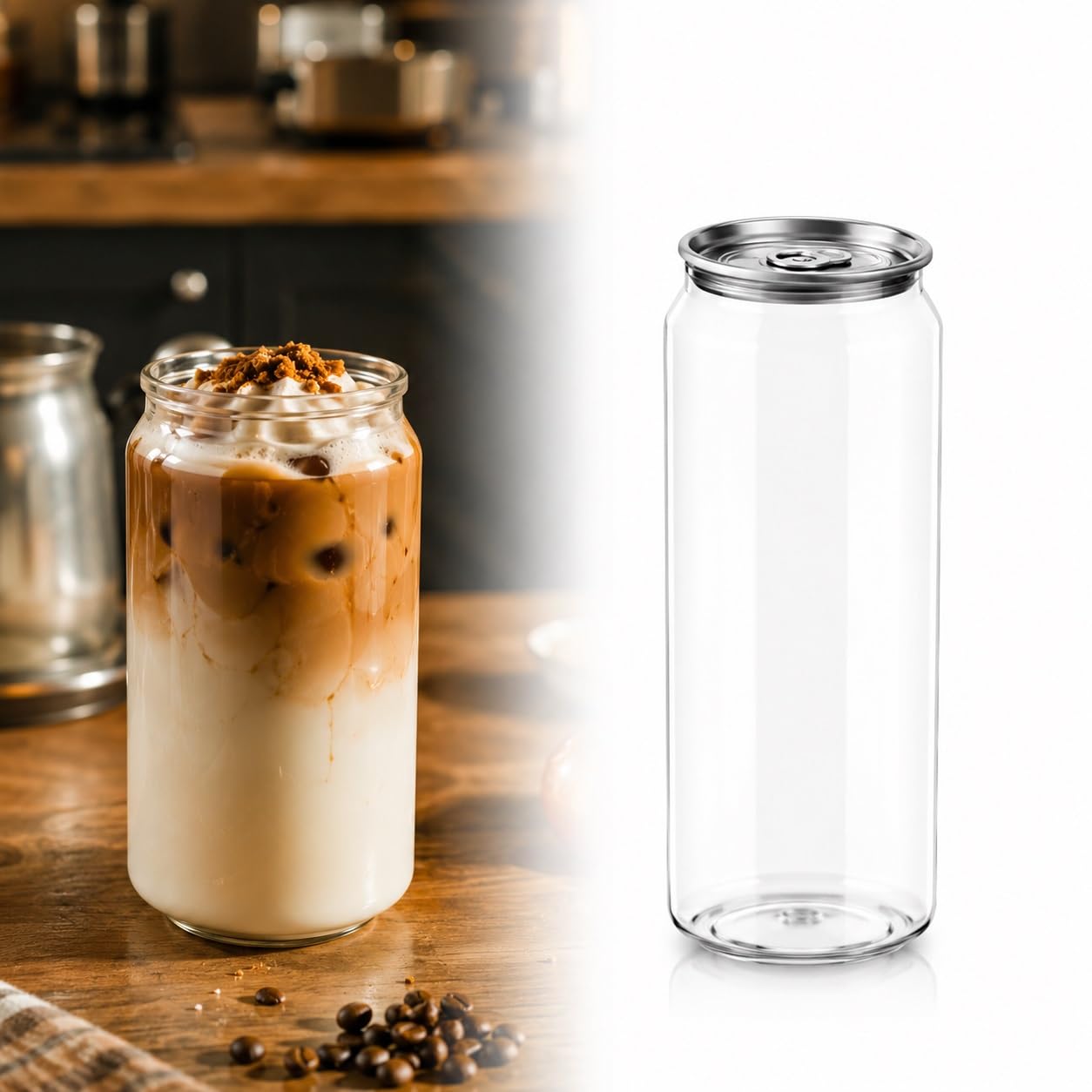 Vasos de plástico de 500ml con tapa abre fácil para café frío en packs de 200 sets herméticos