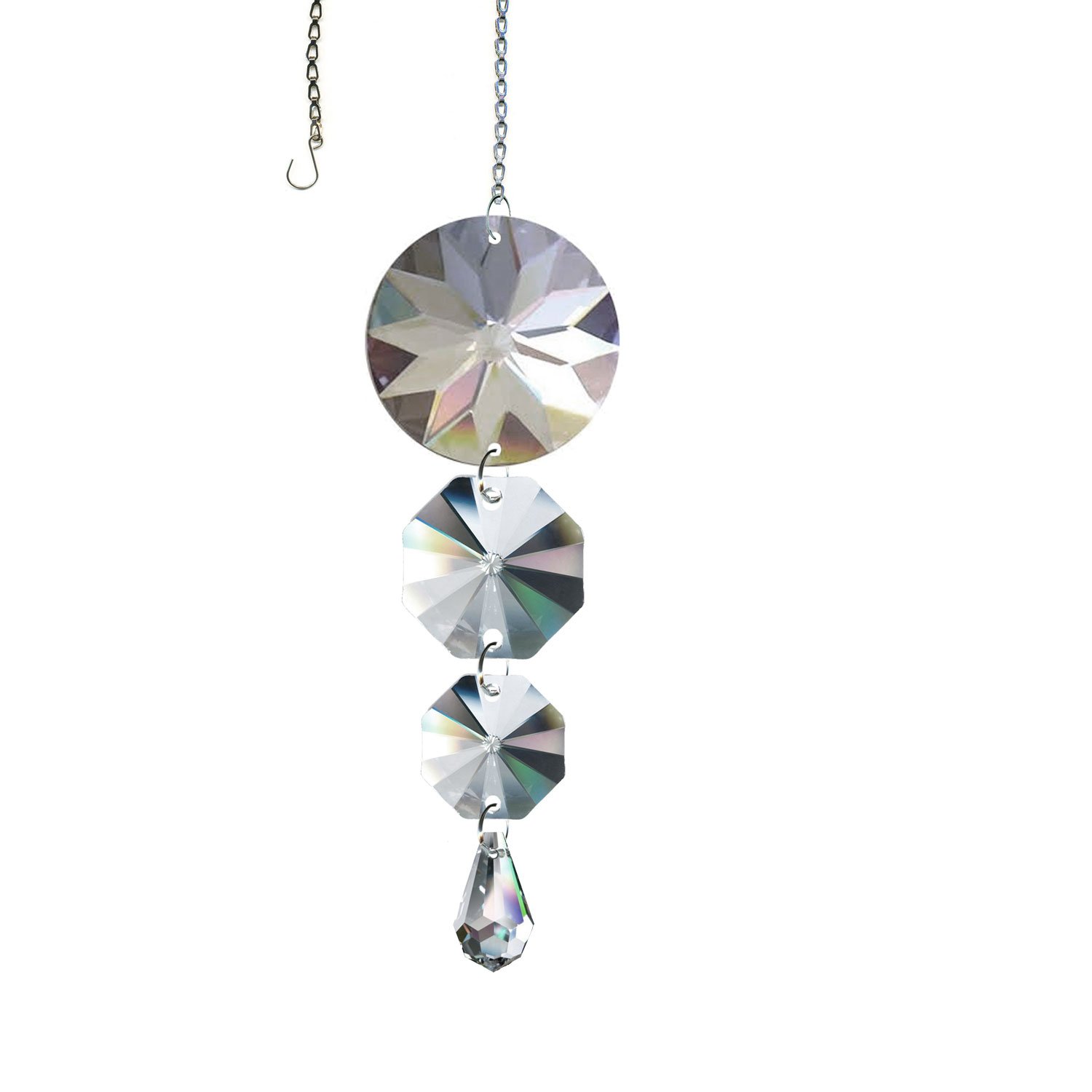 Suncatcher 5" Rainbow Maker Clear Prisms Window Sun Catcher Great Feng Shui Amazing Brilliance-picture-30