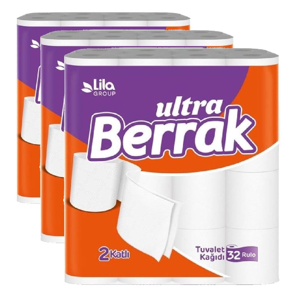 Berrak 2 Katlı Tuvalet Kağıdı 32'li (3 paketi)