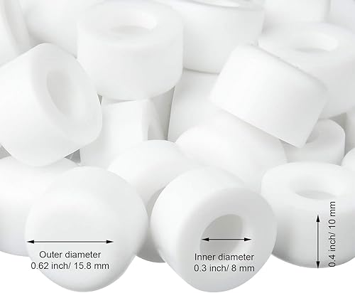 Miniatura 2 de Outus 50 piezas de tope de puerta de goma de repuesto de silicona para tope de puerta, topes para protección de pared y piso, tamaño universal