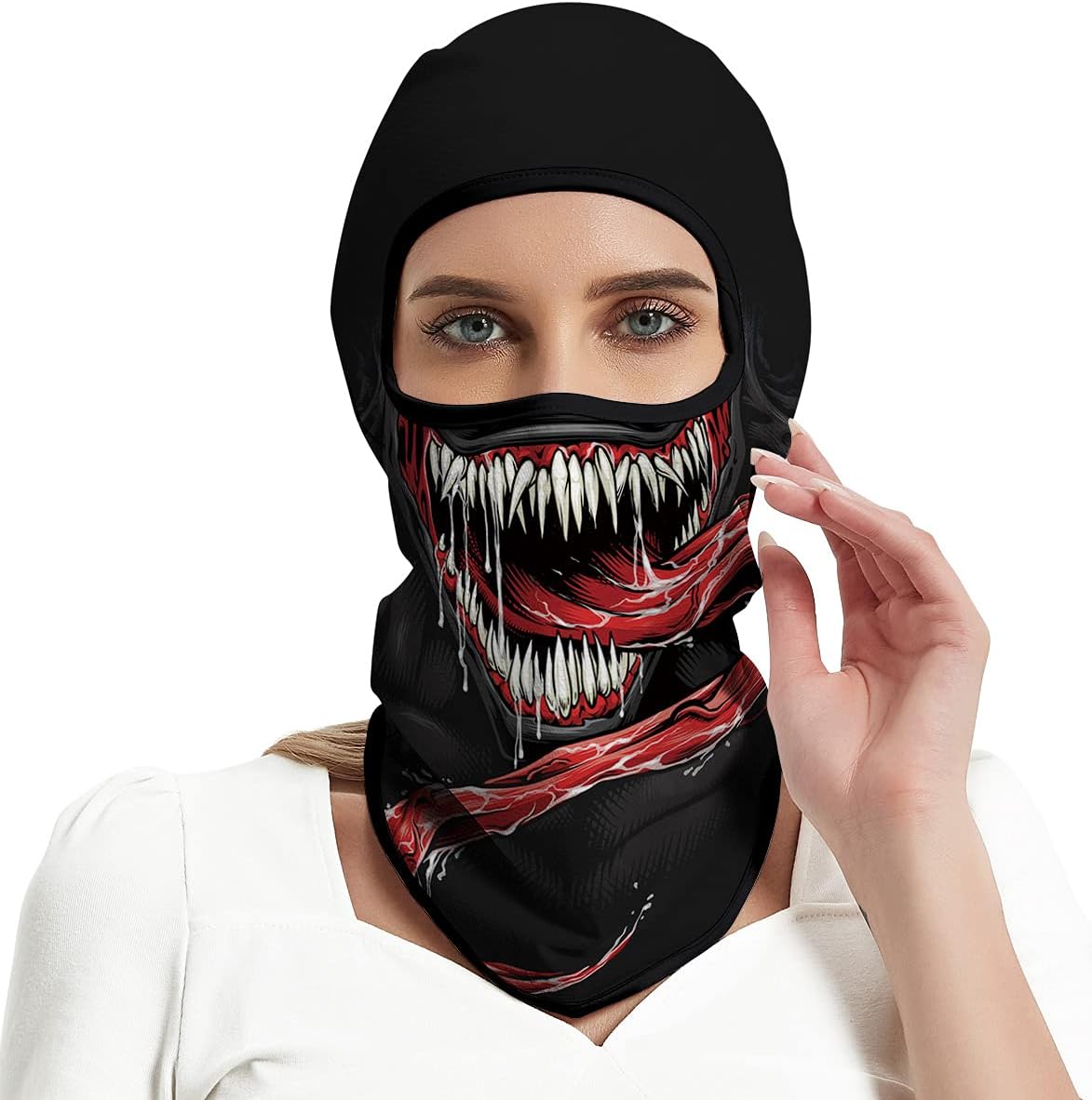3D Balaclava Ski Mask Motorcycle Full Face Mask Outdoor Tactical Hood Headwear Mask Ghosts Skull Mask Men Women Cycling - Image 2