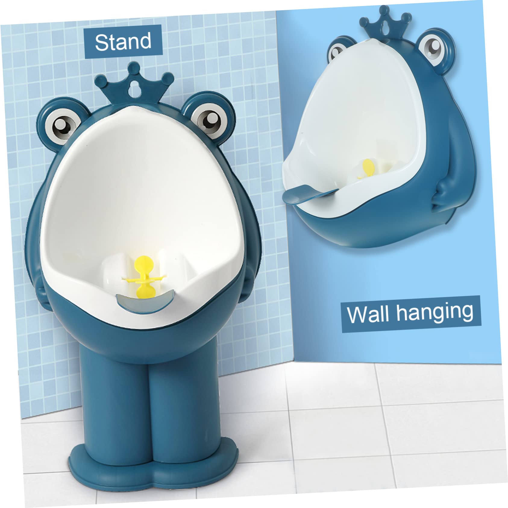 Abaodam Stehendes Jungen Urinal Cartoon Mit Rotierendem Wasserrad Hängendes Töpfchentraining Aus Kunststoff Platzsparend Für Badezimmer Abnehmbarer Sammelbehälter Töpfchen Für Kleinkinder