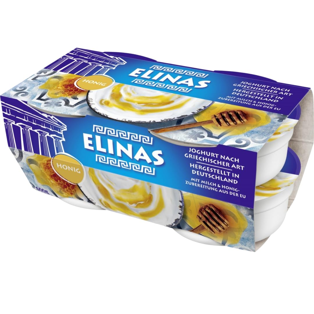 Elinas Joghurt nach griechischer Art Honig 600 Gramm, 4 Er