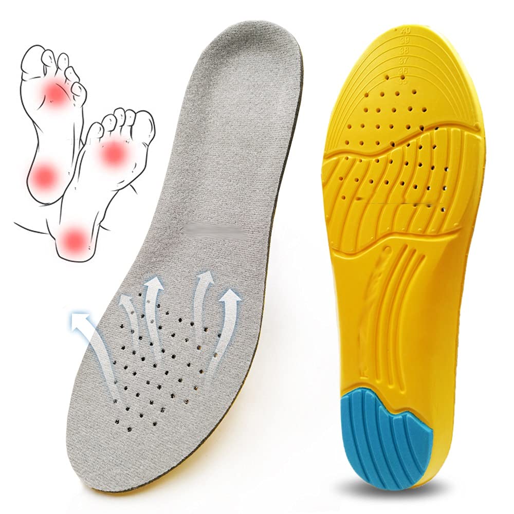 Shoe Inserts Pad Soft Sport Insoles Memory Foam Breathable Outdoor Running Silicone Gel Cushion Orthopedic Insoles EU 35-47 Size (Size : XL EU 44-47)