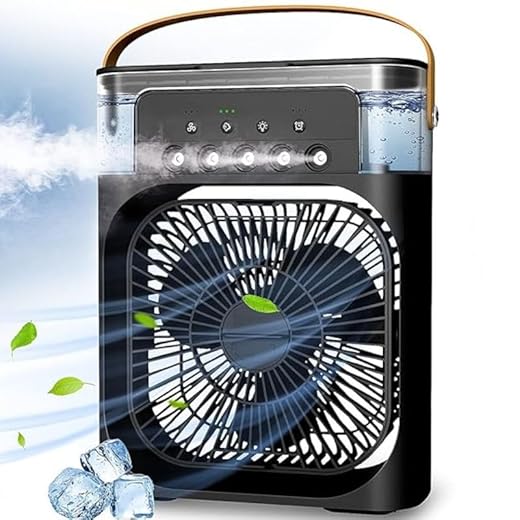 Mabron (HOT 15 Years Warranty) Experience ultimate cooling versatility with the White Portable Air Conditioner Fanthis USB-powered mini AC a desk fan_M3_M106