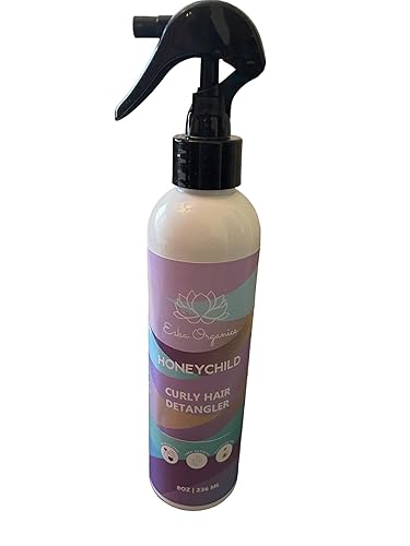 Honeychild - Aerosol desenredante de miel y biotina para desenredar el cabello rizado, 8 onzas