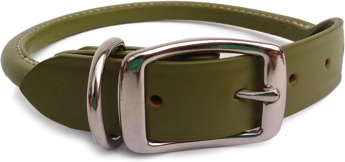 Auburn Leathercrafters Rolled Dog Collar - Royal Blue - 18