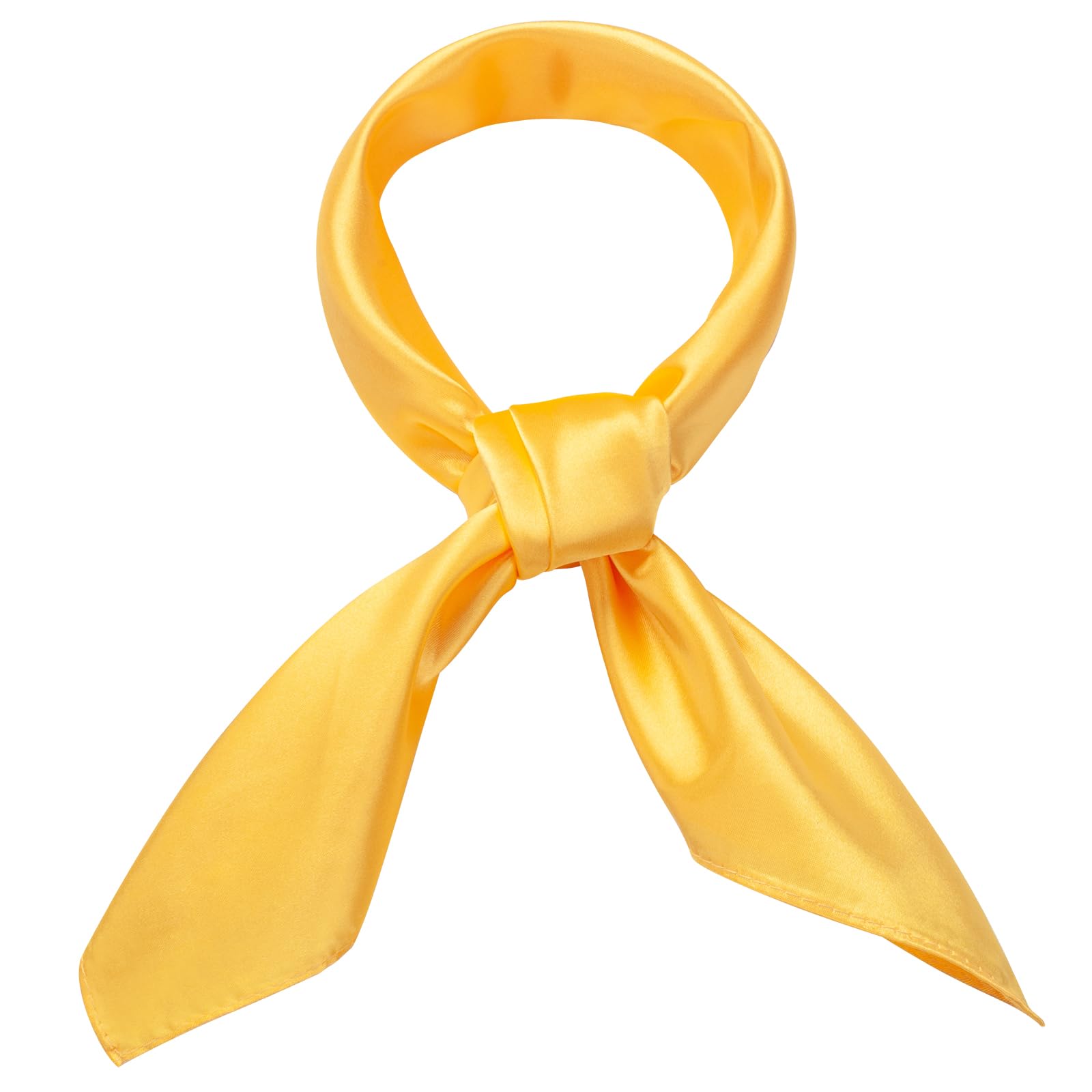 Women Silk Feeling Scarf 23.6'' Solid Color Square Satin Scarf Neck Head Bandana for Halloween Costume Accessory-image-5