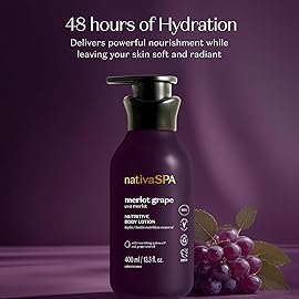 Nativa SPA by O Boticrio Merlot Grape Body Lotion, Deep Hydration with Quinoa & Grape Seed Oil for Silky, Firm Skin 13.5 Ounce (400ml)