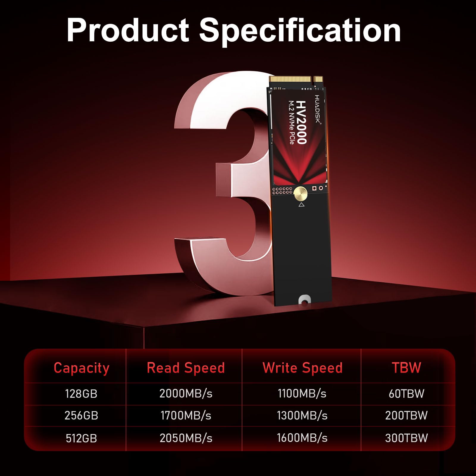 Amazon.com: HUADISK M.2 NVMe SSD with Heatsink, 512GB M2 SSD 2242