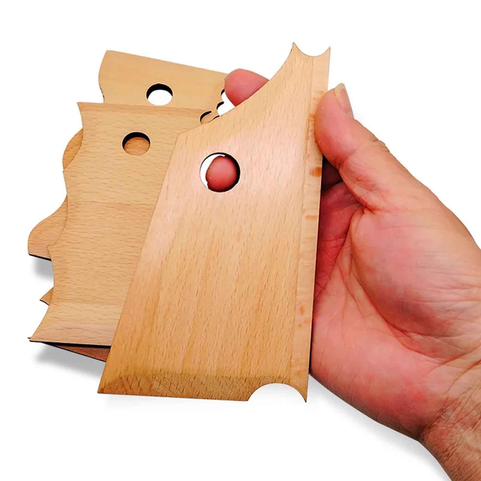 Toplionace Juego de 7 Piezas de Herramientas de Cerámica de Esqueleto de Madera, Cuchillo para Esculpir Arcilla, Herramienta de Dibujo y Modelado de Bricolaje