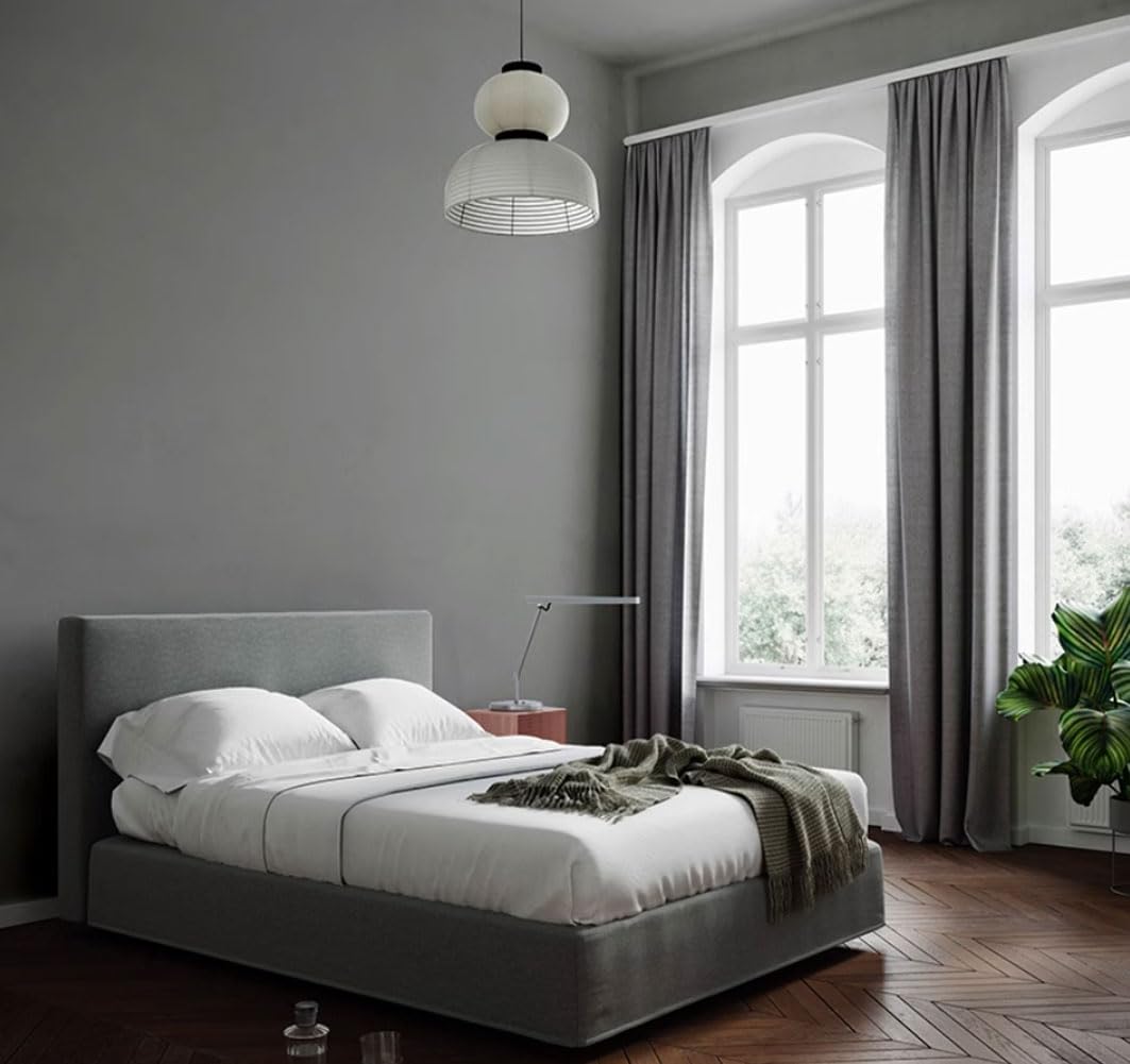 Bai You Mei Carta da Parati Auto Adesiva 60 cm x 10m per Muro Rimovibile Moderna Tessuto Non Tessuto Effetto Grigio Carta Adesiva per Pareti Matta Mobili Adesivi Film per cucin Autoadesiva Moderna