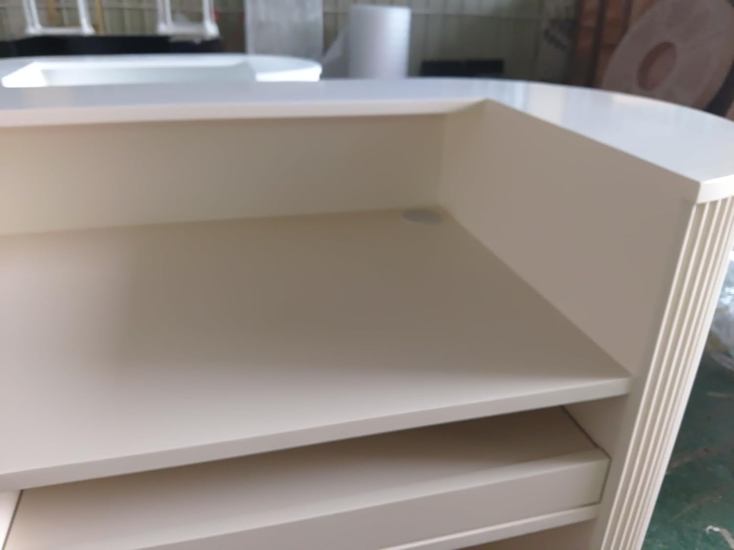Reception Desk with Locking Drawer & Storage