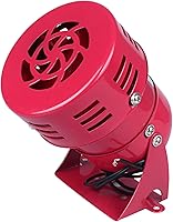 Vista 7 de DC12V - Sirena de alarma metálica con motor eléctrico fuerte, bocina de alarma de tornillo de aire de 120 dB para el hogar, áreas residenciales, Gris