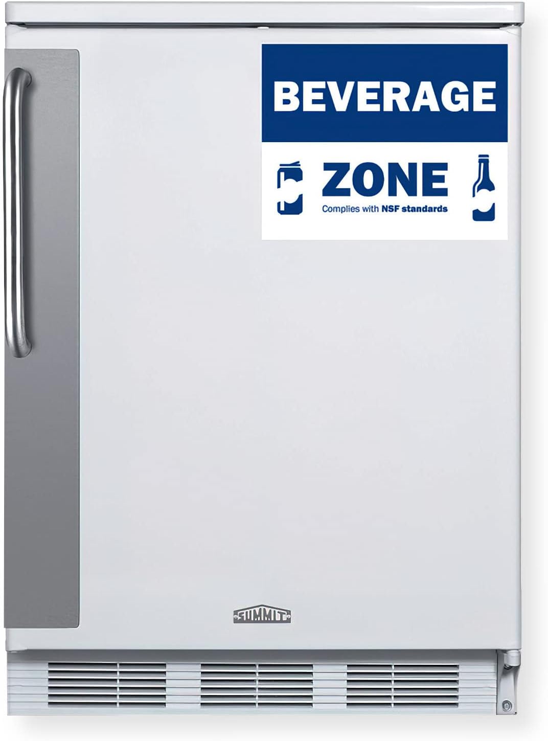 Summit Appliance FF6W7BZADA Commercial 24" Wide All-Refrigerator; For use in Bars, Restaurants, and Other Commercial Environments; 5.5 cu.ft Capacity; Automatic Defrost; ADA Compliant Height