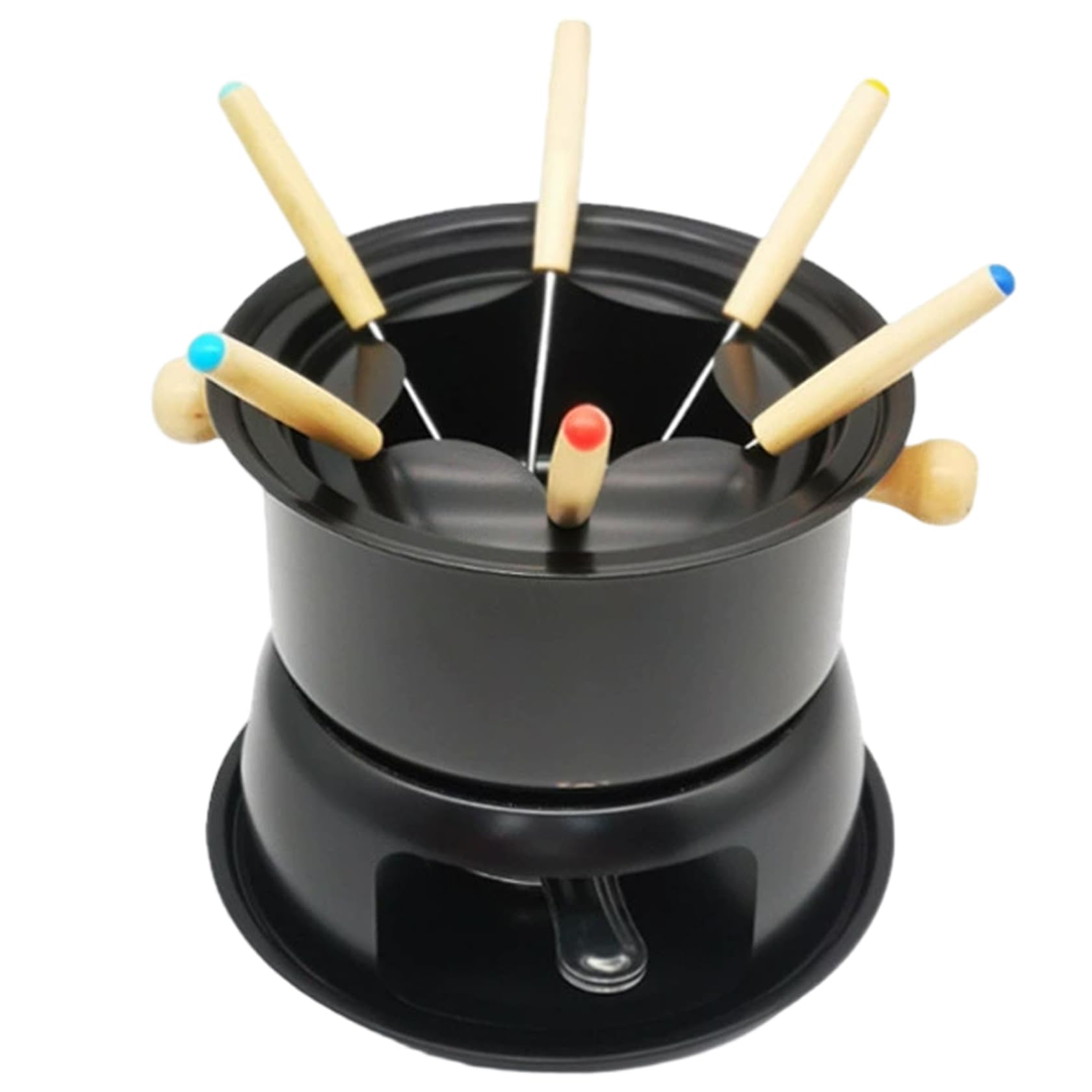 Kit tasse à fondue au chocolat et fromage avec 6 fourchettes idée cadeau