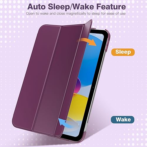 Miniatura 8 de TiMOVO Funda para iPad de 10 generación 2022, iPad 10, carcasa delgada y rígida para iPad de 10 generación, funda protectora inteligente con soporte