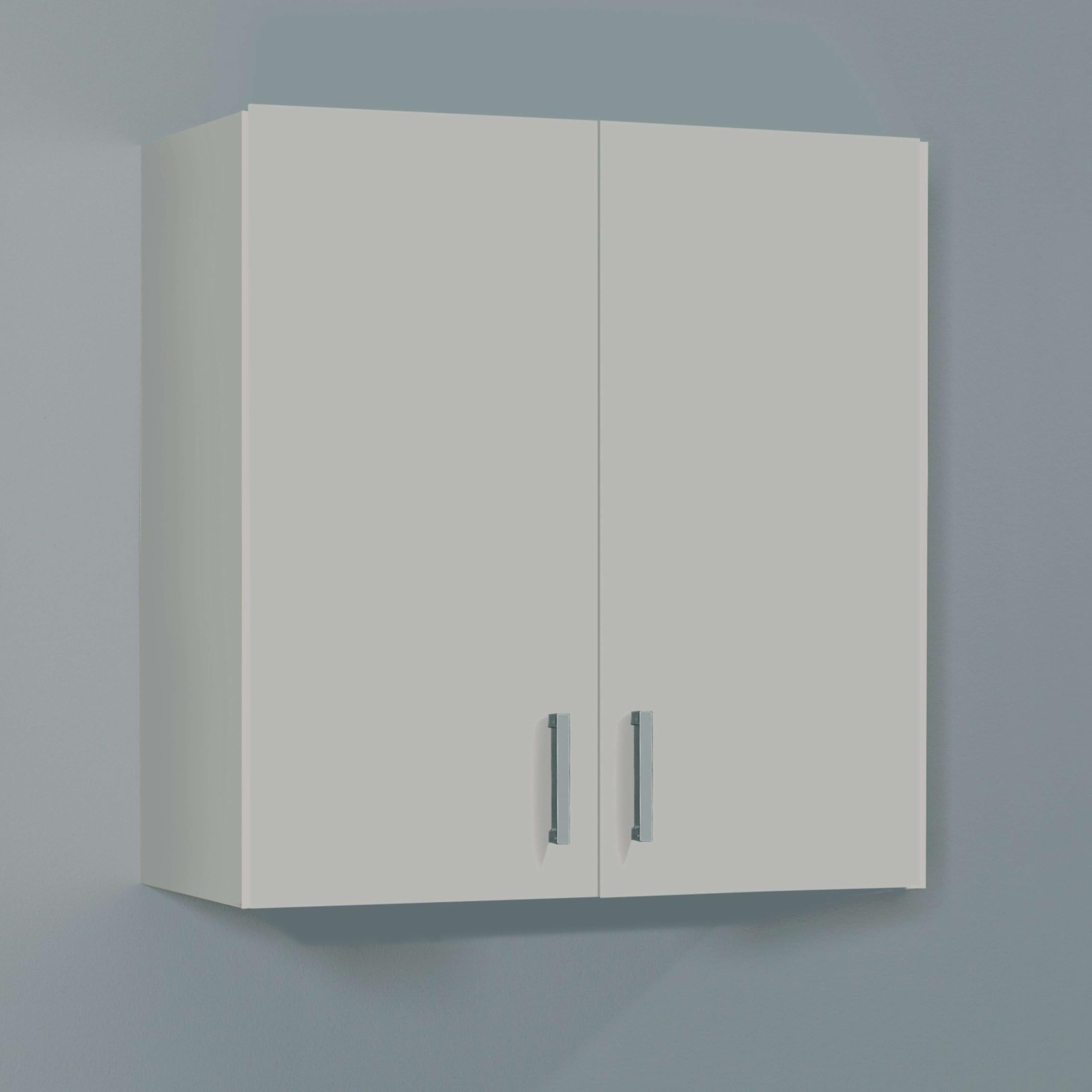 Habitdesign Mobiletto pensile multiuso, rifinito in colore bianco, misure: 59 cm (larghezza) x 60 cm (altezza) x 26,5 cm (profondità)