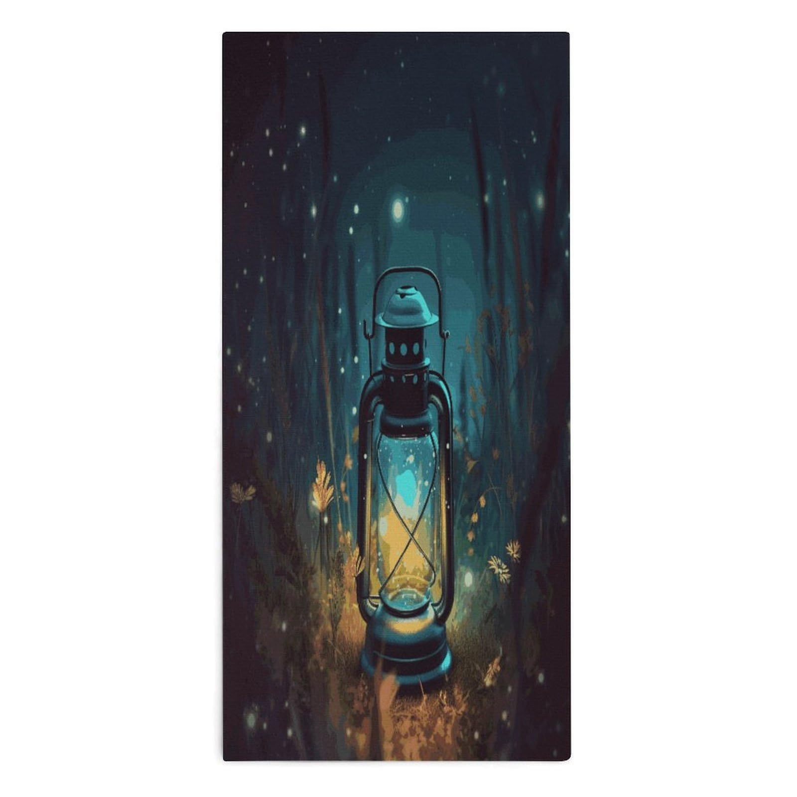 Fodpand Style Fireflies And Lantern Microfiber Towels, Decorative Bath Towel Soft & Lightweight, Hand Towels Multipurpose Use For Bathroom, Pool, Gym, Spa, And Hotel Use