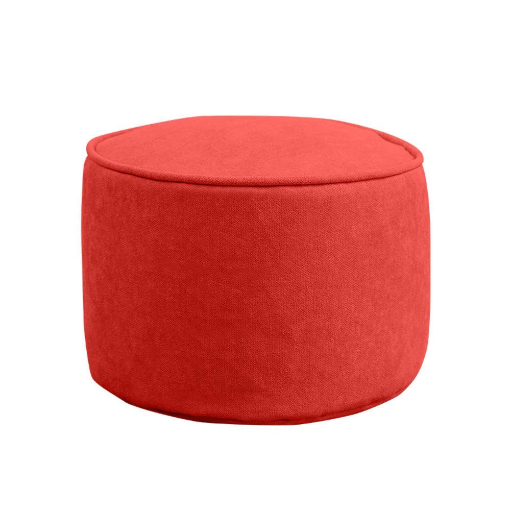 Pouf rond gris foncé dehoussable de 41x31 cm pour salon
