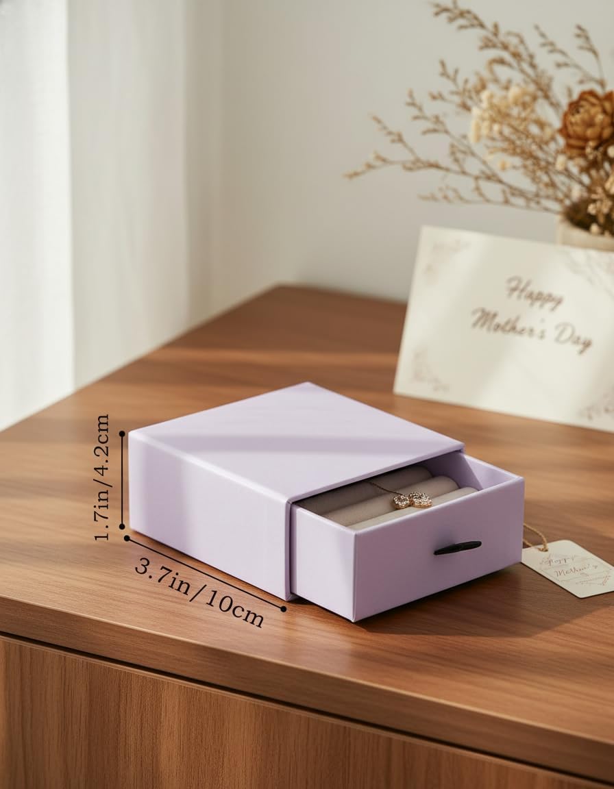 Jewelry Gift Box, 12 Pack Necklace Gift Boxes Bracelet Cardboard Jewelry Gift Boxes Necklace Box For Bracelets Earrings Necklaces Jewelry Gift (Purple)