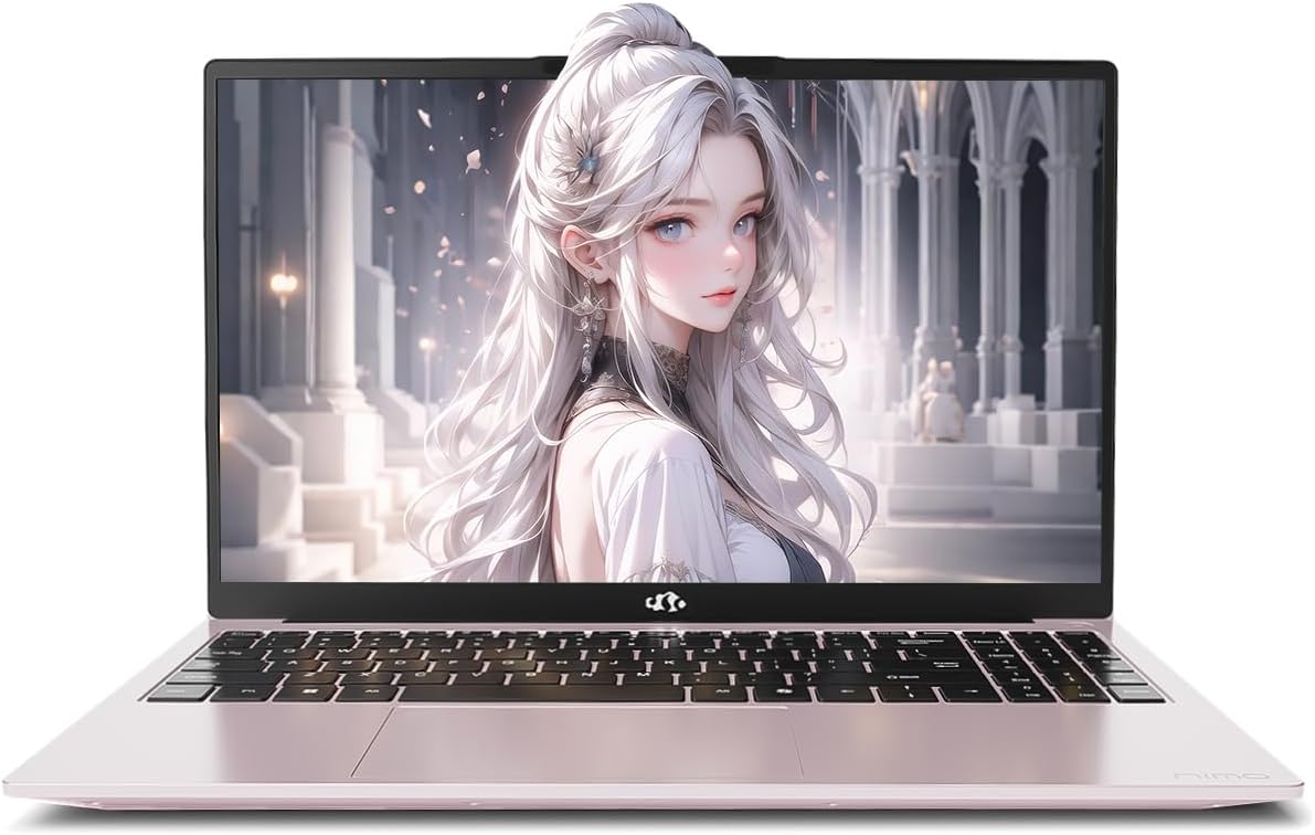 NIMO 15.6" IPS FHD-Gaming-Laptop, AMD Ryzen 7 8745HS 16GB DDR5 RAM 512GB SSD (Beat R9 6900HX, up to 4.9GHz) Radeon 780M GPU Computer with 100W Type-C Fingerprint USB-C 4.0 Backlit Keyboard