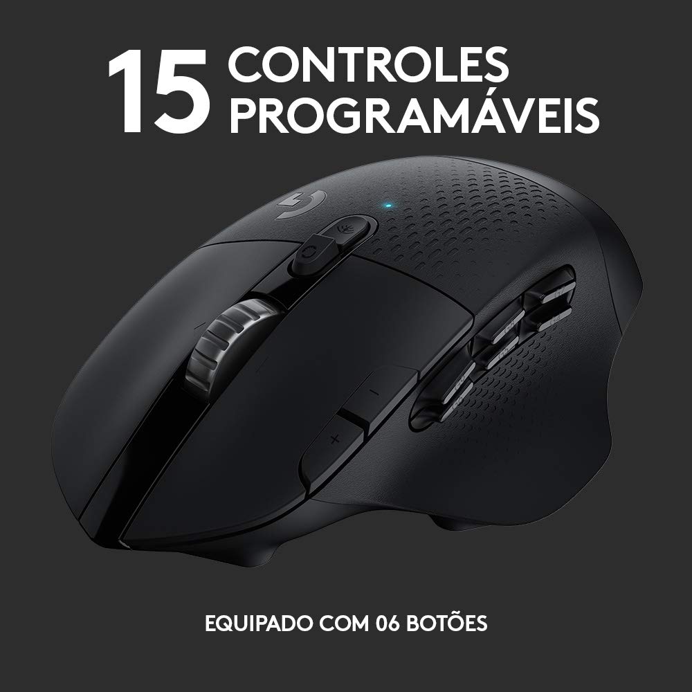 Mouse Gamer Sem Fio Logitech G604 com 20 Botões Programáveis