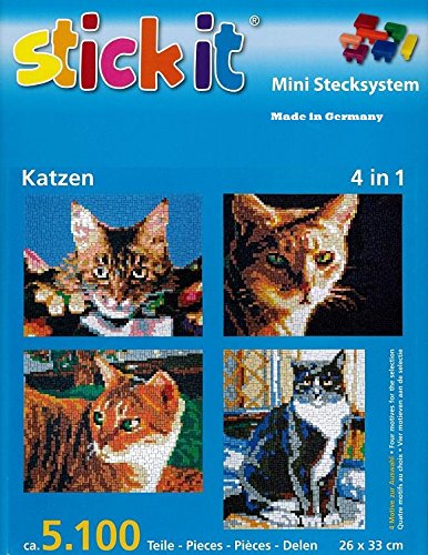 stickit Mini Stecksystem Katzen Köpfe 4 in 1 ca. 5.100 Teile Nr. 41054 | Nr. 41054