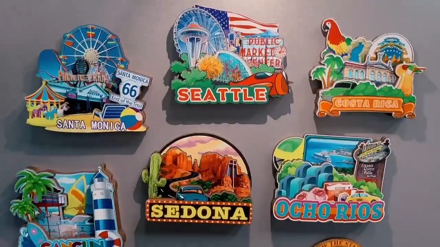 Imán decorativo de madera 3D para cocina miniatura 4