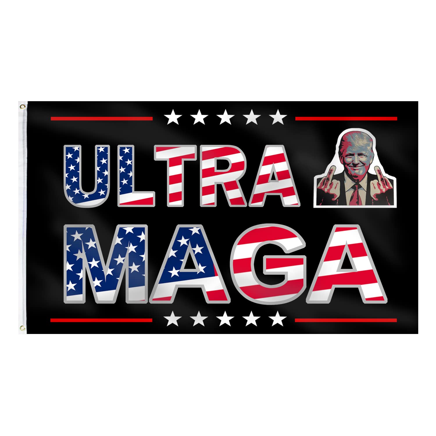 Ultra Maga Banner Flag,Funny Anti Biden Flag Polyester Waterproof and UV Protection Holiday Outdoor Decor with 2 Brass Grommets 3x5 Ft