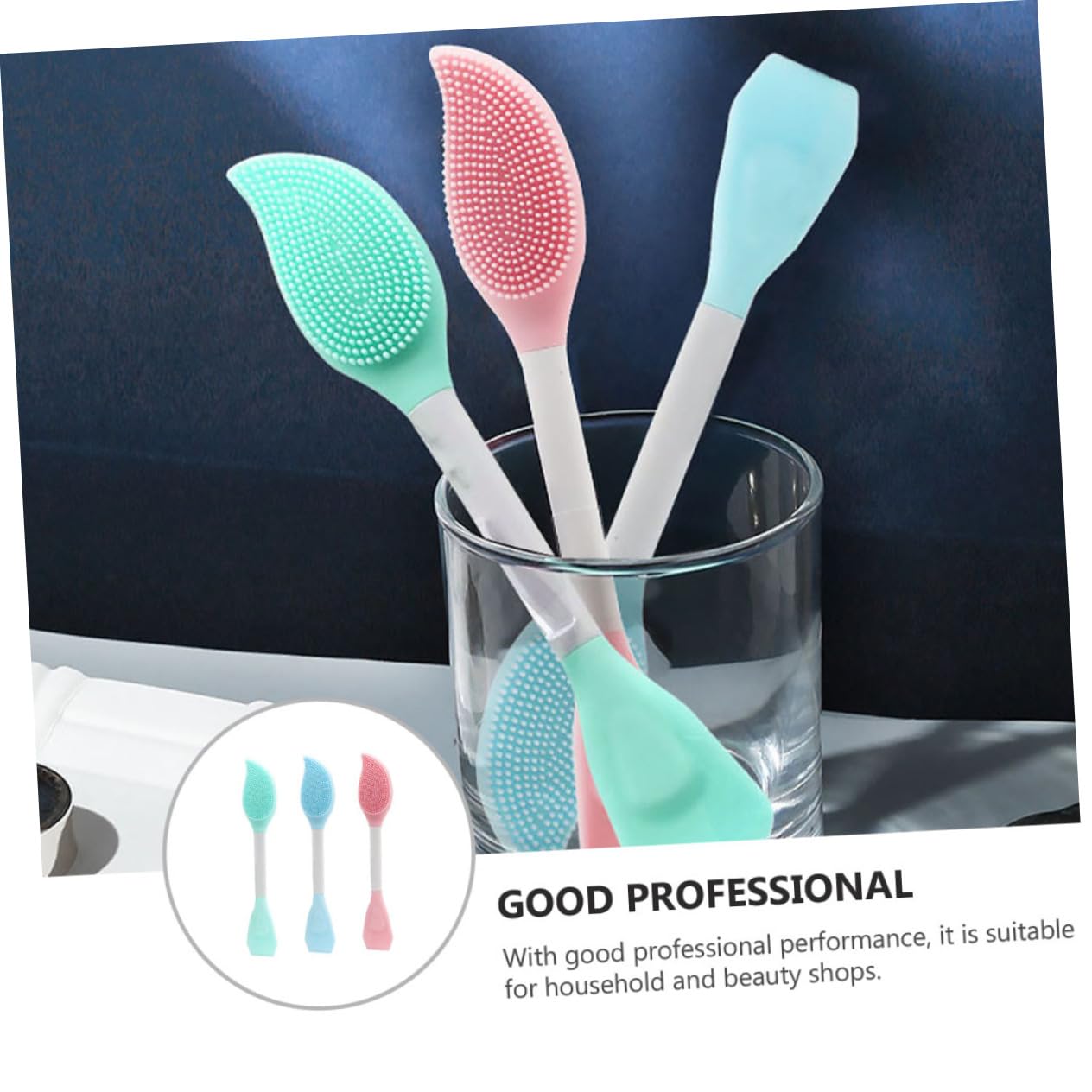 FRCOLOR 3 Set Di Pennelli Per Maschera Doppia Kit Di Pennelli Per Il Viso in Silicone Per Applicatore Di Per Il Viso Di Bellezza 3 Pezzi*3