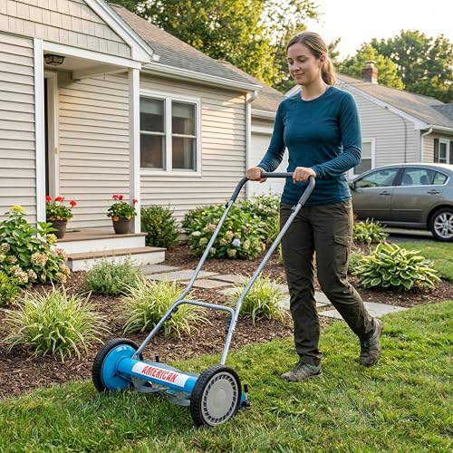 Image of American Lawn Mower Company 2815-18 18-Inch 5-Blade Reel Push Lawn Mower