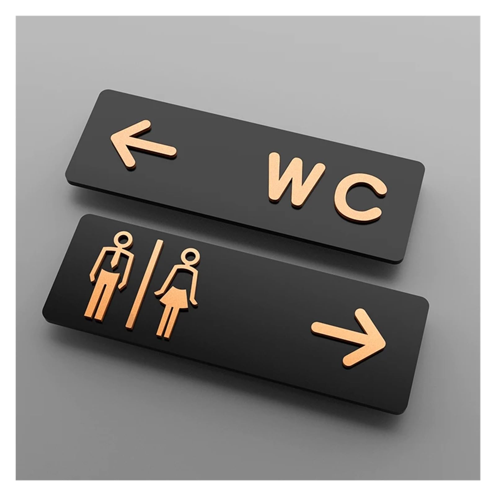 Simbolo Bagni Semplici cartelli for il bagno di uomini e donne WC Guida for i servizi igienici pubblici Indice dei segni Hotel a sinistra e a destra Segnale di richiesta del bagno in acrilico per Memo