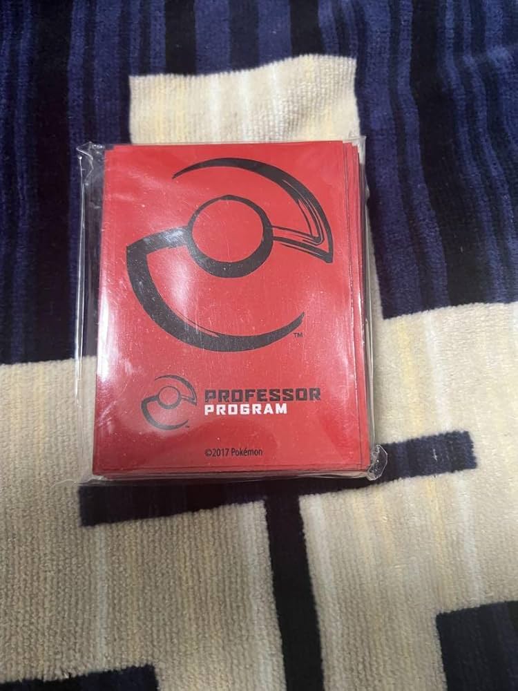 Amazon | ポケカ プロフェッサー プログラム スリーブ 海外限定 赤