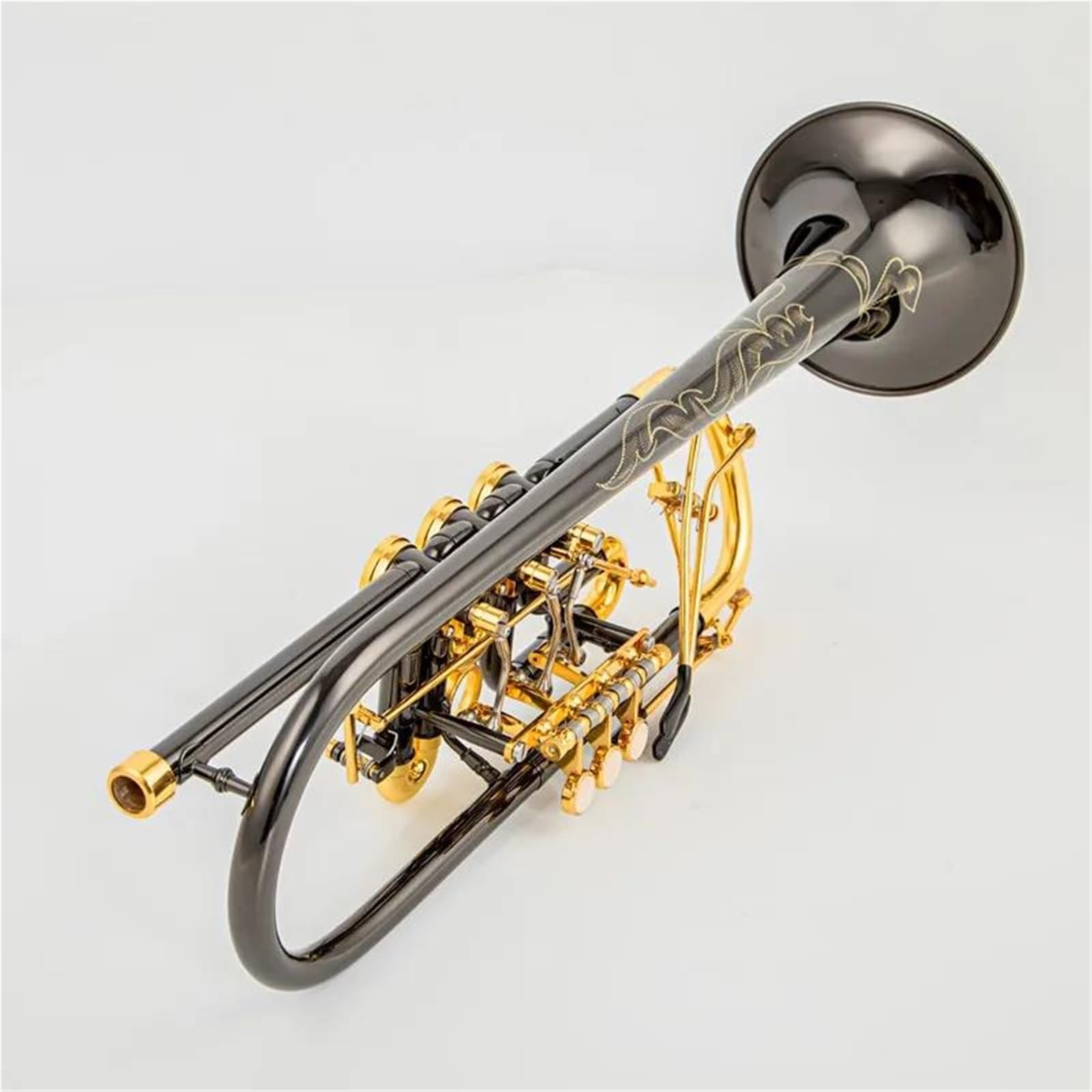 Trompete B-Trompeten-Drehventil Typ B Flacher Messing-Flachschlüssel Professionelle C-Trompeten-Musikinstrumente(C)