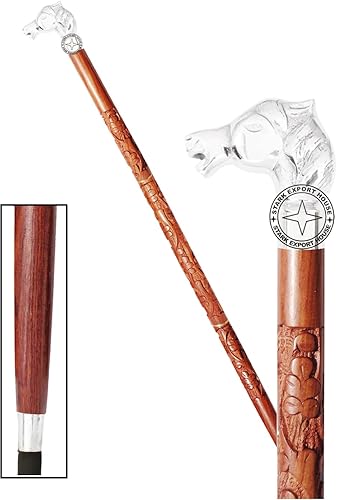 Bastón náutico de diseño náutico para hombres y mujeres, mango de madera de 37 pulgadas, palo de palisandro de madera natural, mejor para regalo THJA