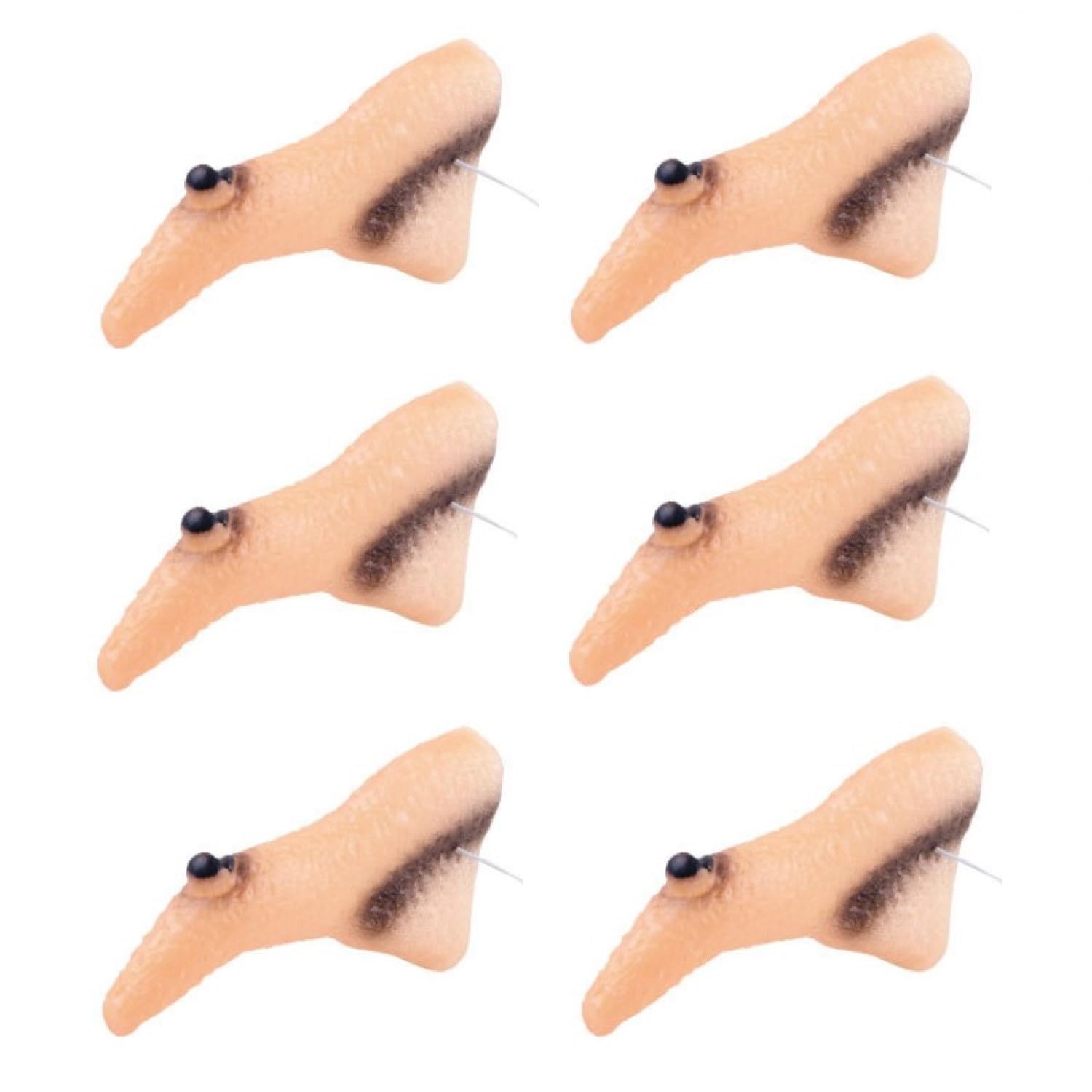 Lezevn Fake Witch Nose Halloween Wicked Witch Long Nose Flesh Colour with Wart Halloween Party Dress Up Props (6)