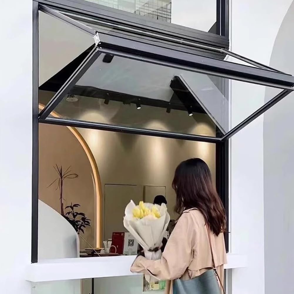 Concession Window, 5 Mm Reinforced Glass Food Truck Folding Windows, Vertical Household Playhouse Windows, Cake Serving Windows(47.2x31.4 in)